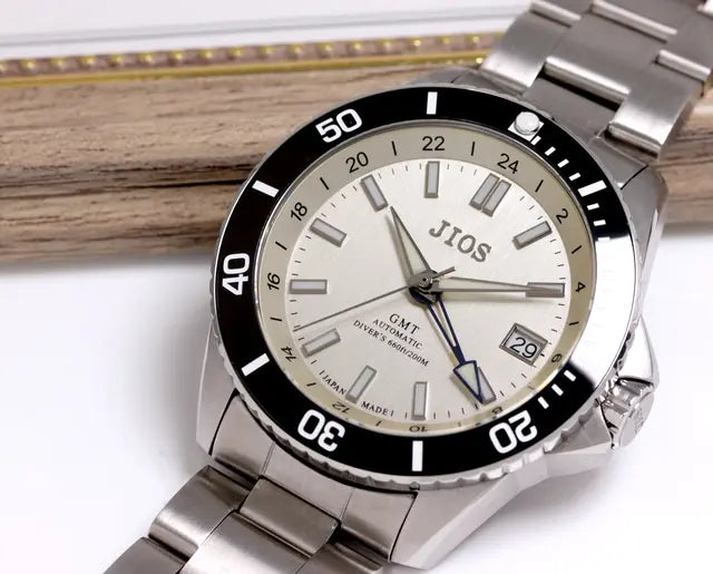JIOS GMT Diver's 104 Champagne White