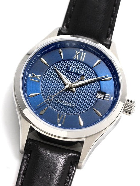 JIOS „SEIRAN“ blaues Zifferblatt x silberne Zeiger x schwarzes