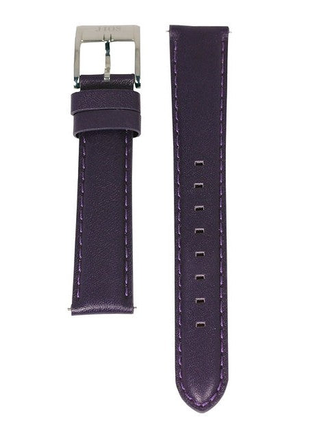 JIOS leather strap (18 mm) – Purple, premium cowhide, made in Japan, quick-change system
