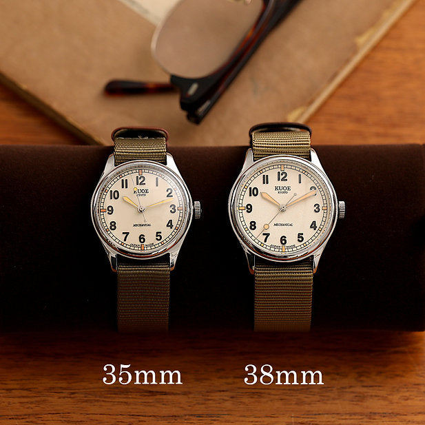 KUOE OLD SMITH 90-002 38 mm (Set mit Natoarmband Khaki+Black)