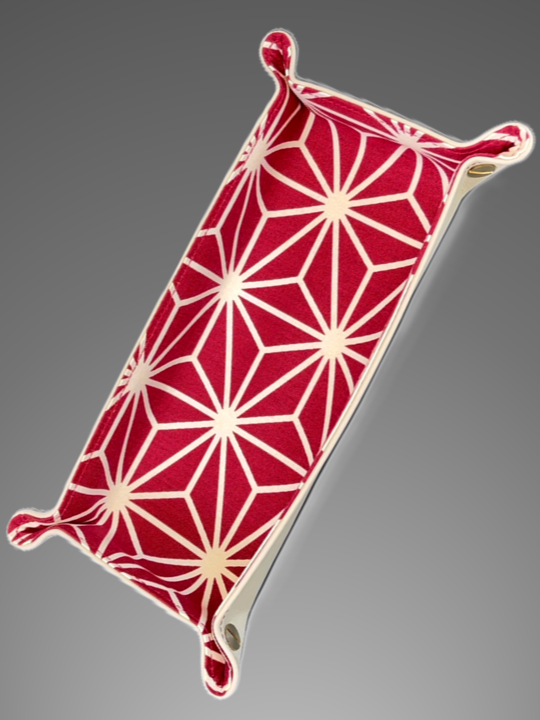 Exclusive watch and jewelry tray – Handmade unique pieces, model "Big Asanoha", 24 x 12