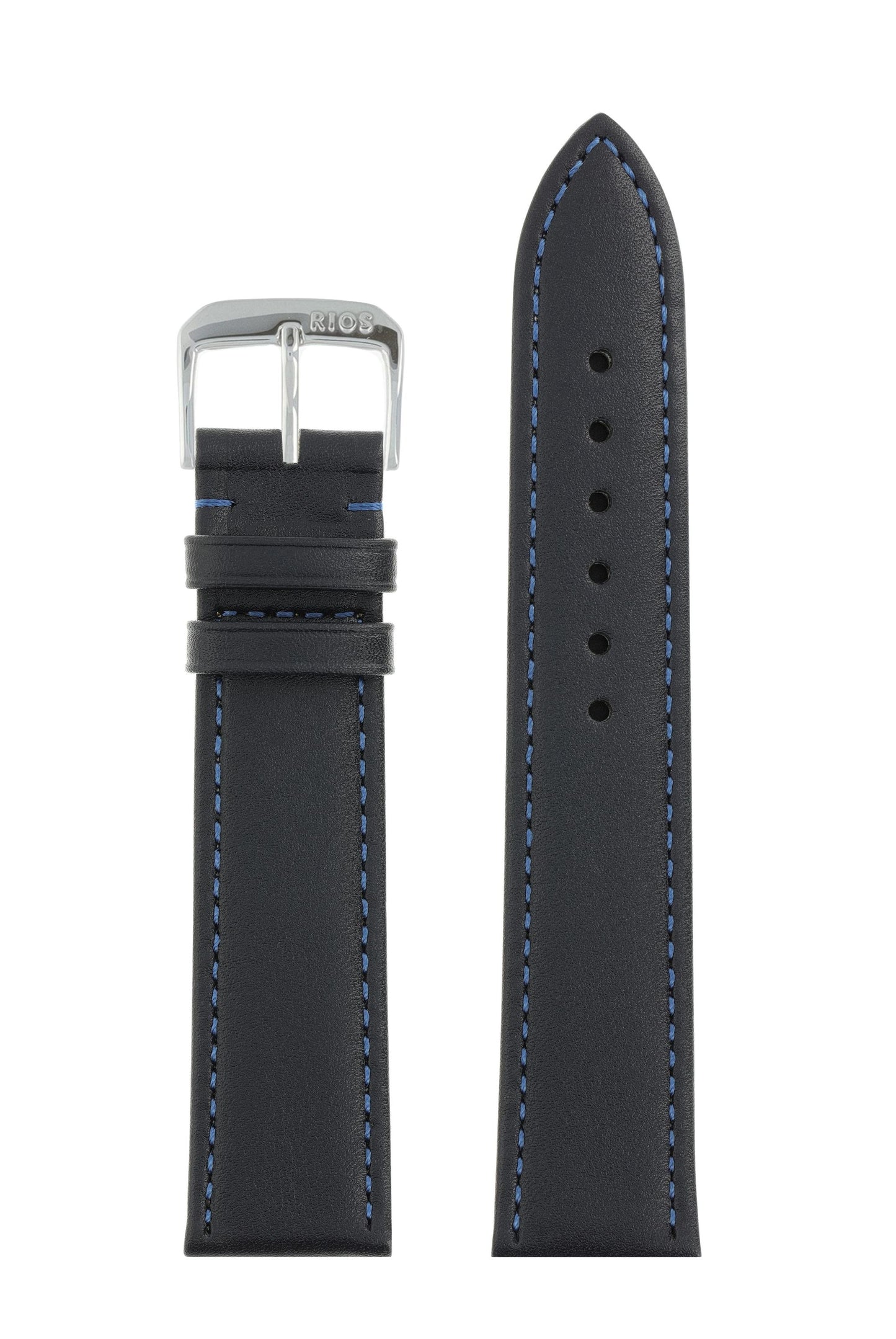 RIOS1931 Calfskin strap 20mm - ocean blue - length M