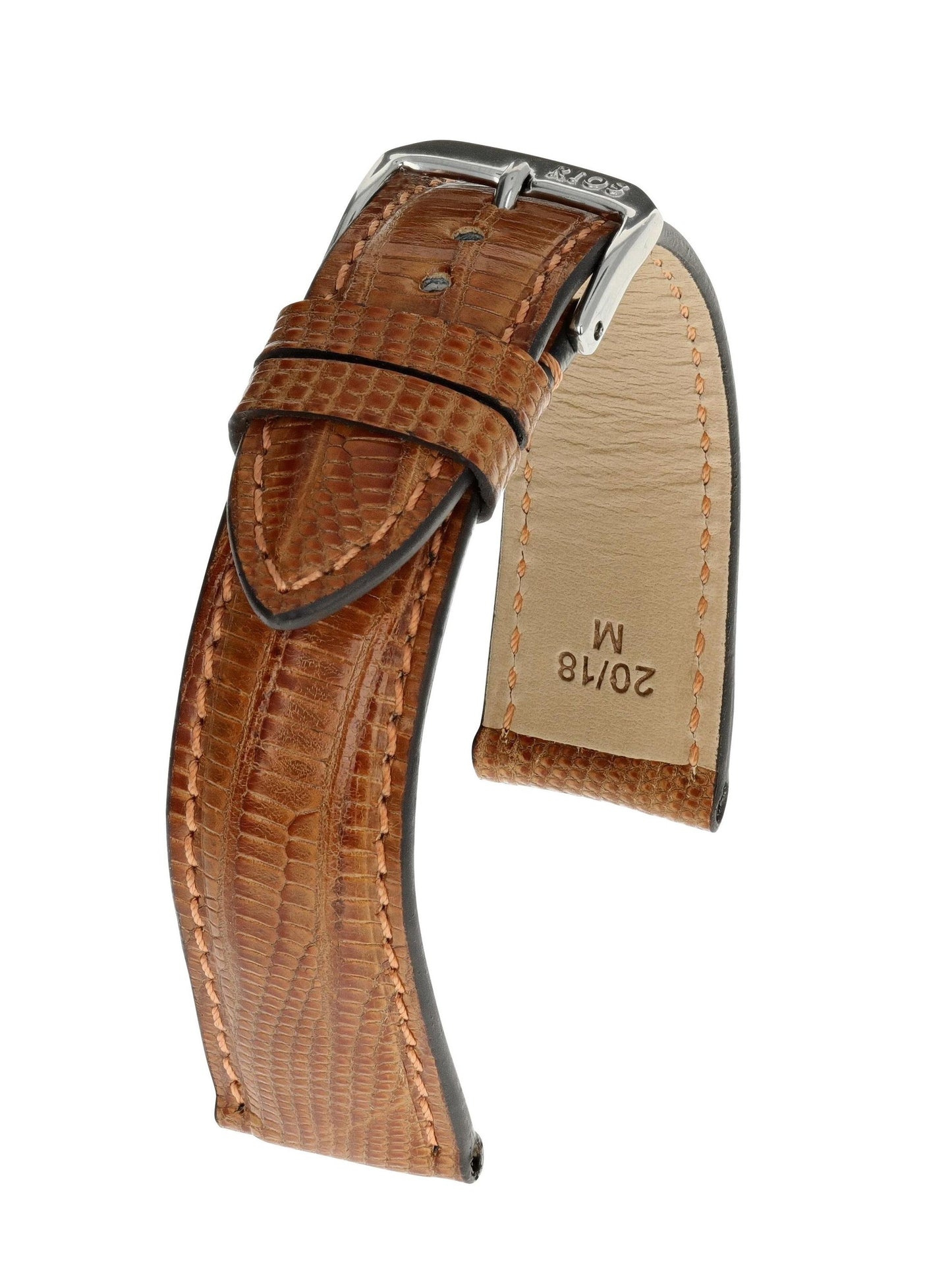 RIOS1931 Genuine Teju lizard leather bracelet 20mm - cognac - length M
