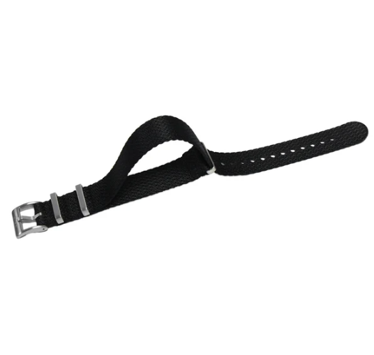 KNIS Nylon Strap "Shark Tooth" – Schwarz (20 mm)