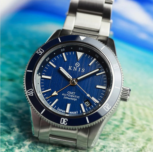 KNIS GMT Automatic Diver 40 mm Blue