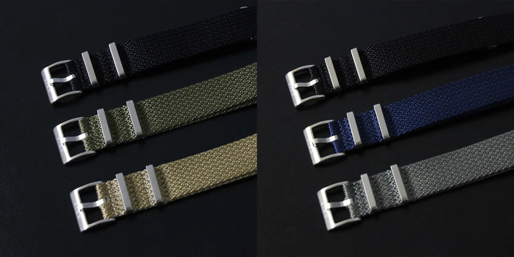 Bracelet en nylon KNIS « Dent de requin » – Noir (20 mm)