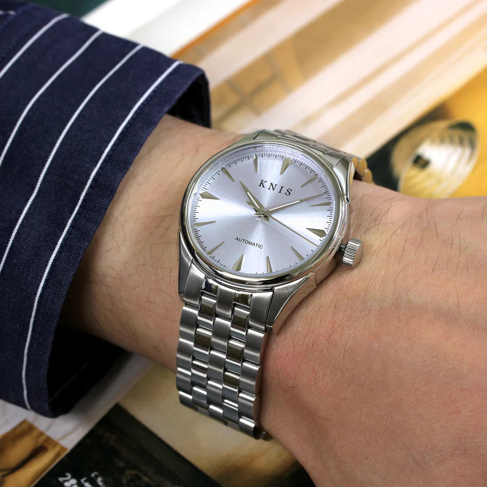 KNIS Automatic Sunray Dial Ice Blue 38 mm