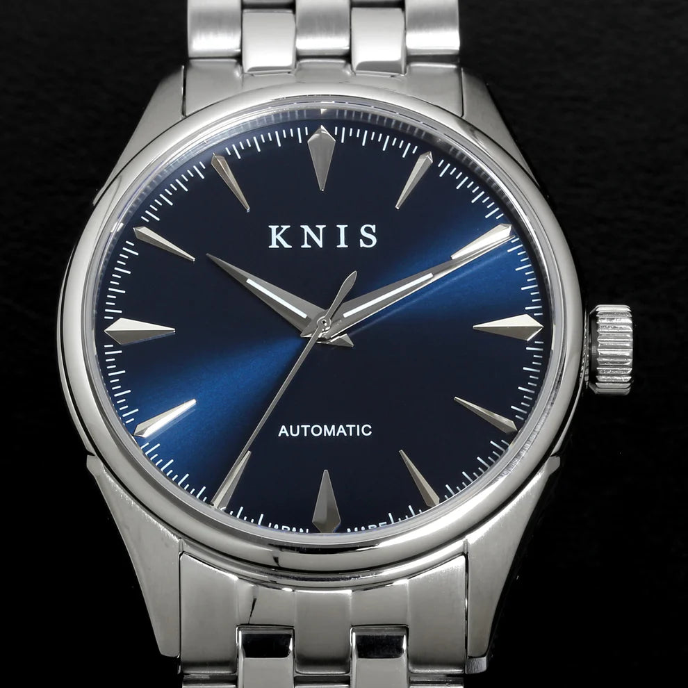 KNIS Automatic Sunray Dial Deep Blue 38 mm