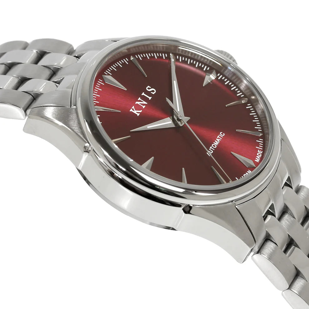 KNIS Automatic Sunray Dail Wine Red 38 mm