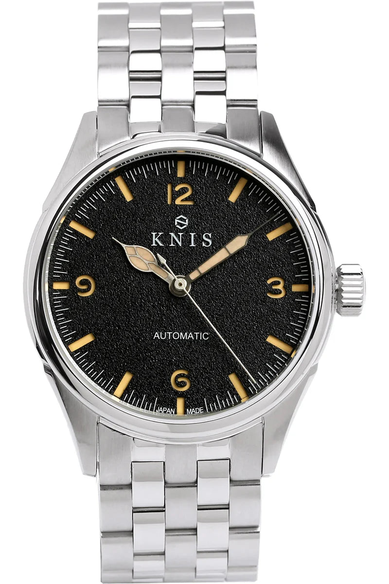 KNIS Automatic Retro Modern Super Luminova Black Modern 38 mm