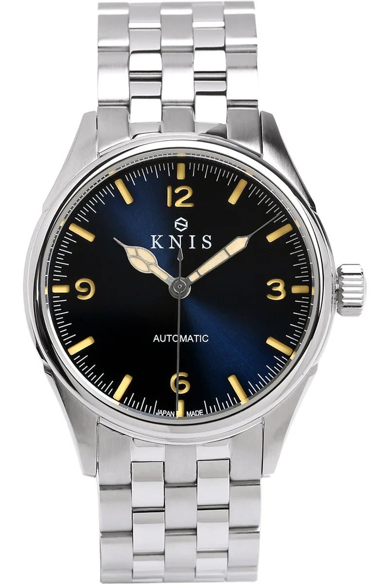 KNIS Automatic Retro Modern Super Luminova Blue 38 mm