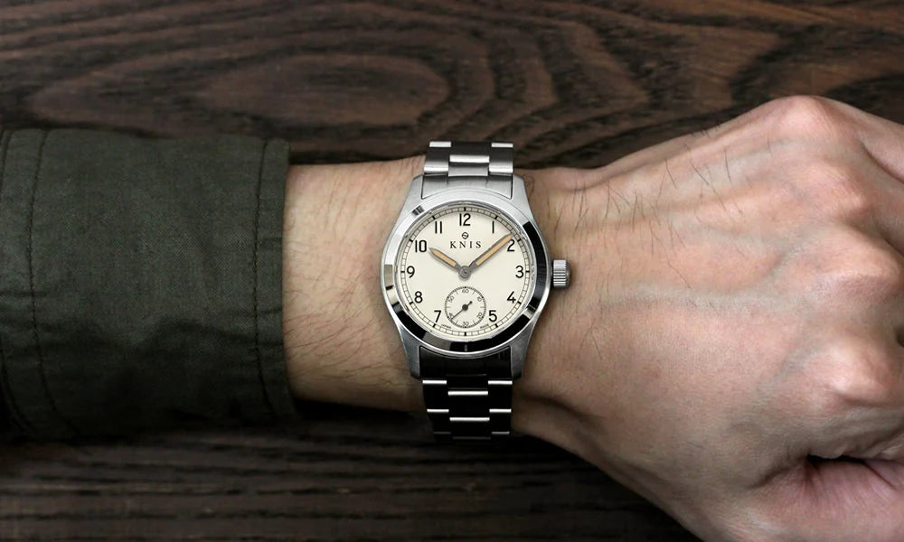 KNIS Retro Military Off White Dial 38 mm