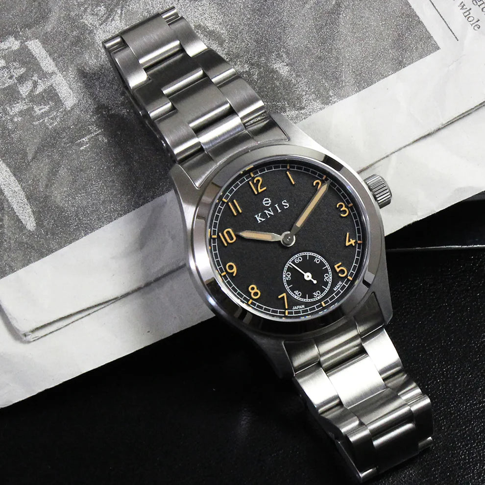 KNIS Retro Military Black Dial 38mm