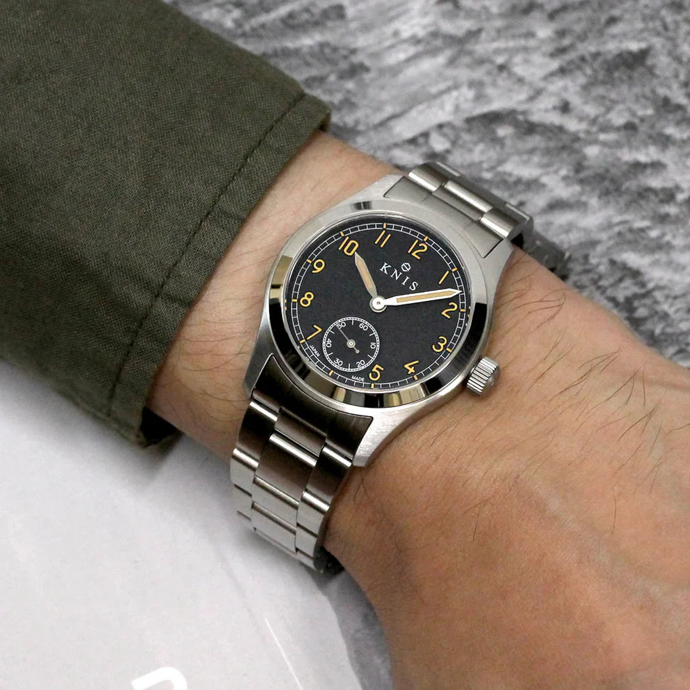 KNIS Retro Military Black Dial 38mm