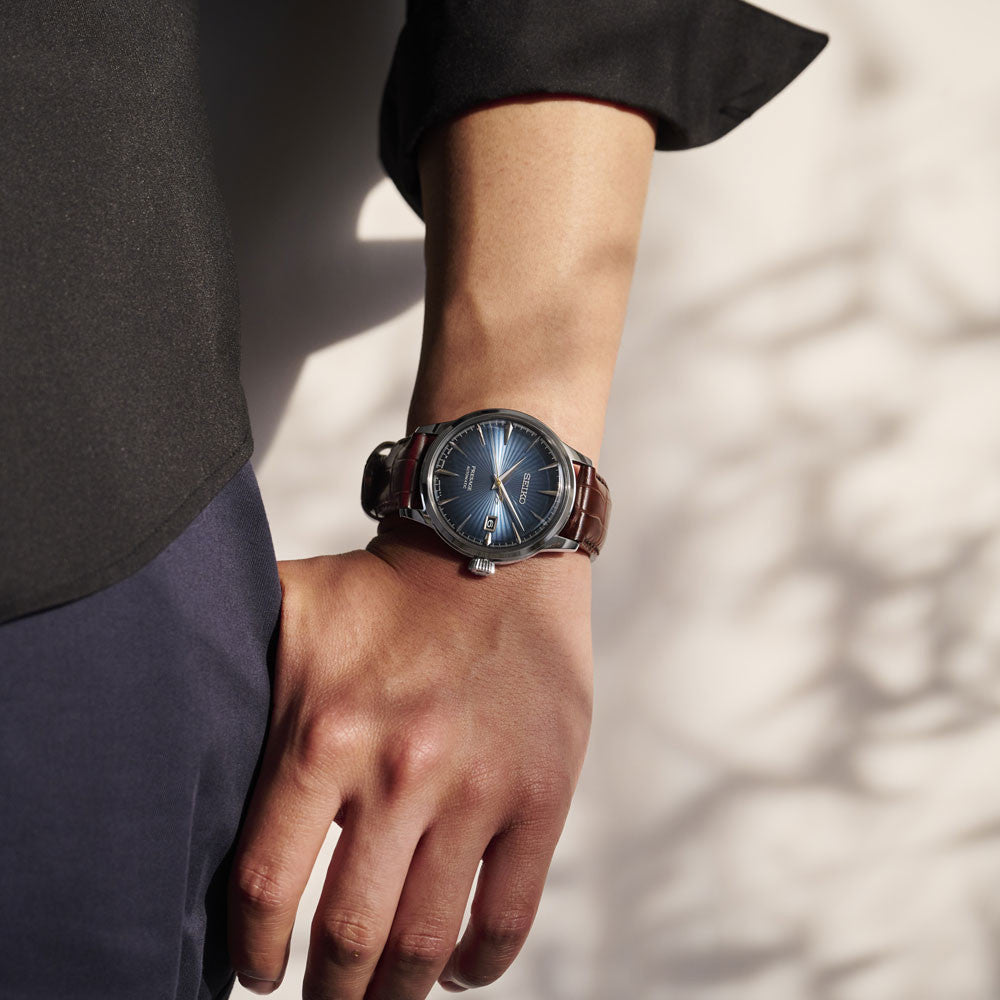 Seiko Presage Cocktail „Blue Moon“ SRPK15J1 – Automatik mit dunkelblauem Zifferblatt