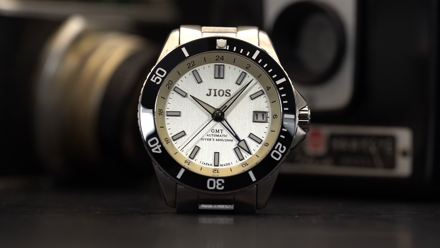 JIOS GMT Diver's 104 Champagne White