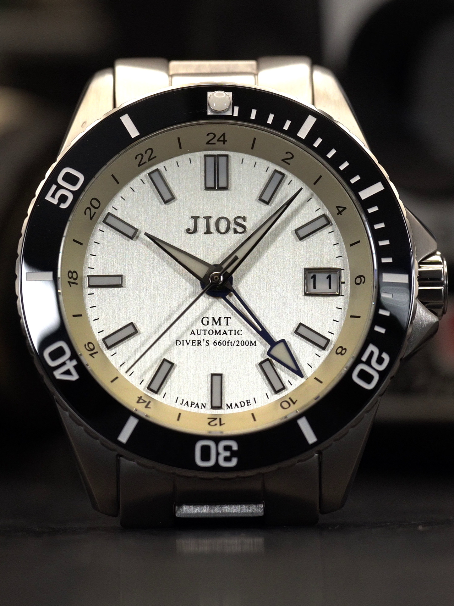JIOS GMT Diver's 104 Champagne White