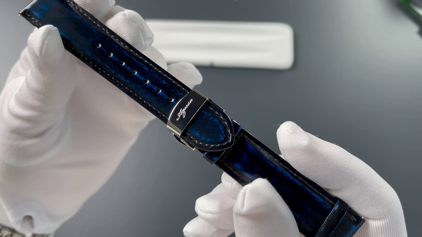 Pusher Buckle – High-quality double folding clasp, suitable for Azusa leather strap