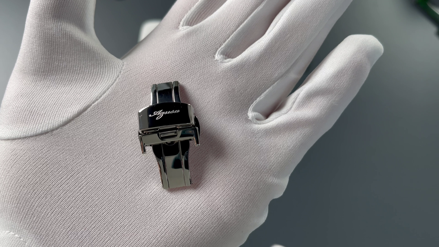 Pusher Buckle – High-quality double folding clasp, suitable for Azusa leather strap