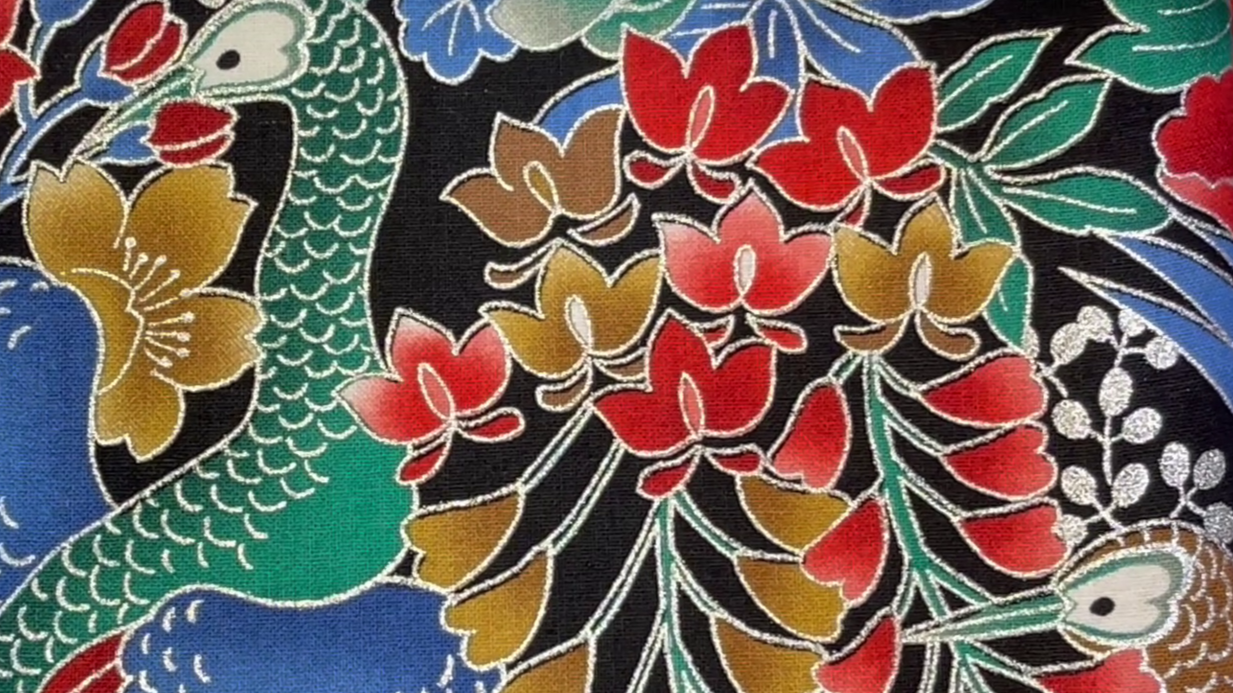 Exclusive watch and jewelry tray – handmade unique pieces, model "Peacock Ookiku with silver Seika", 20 x 20