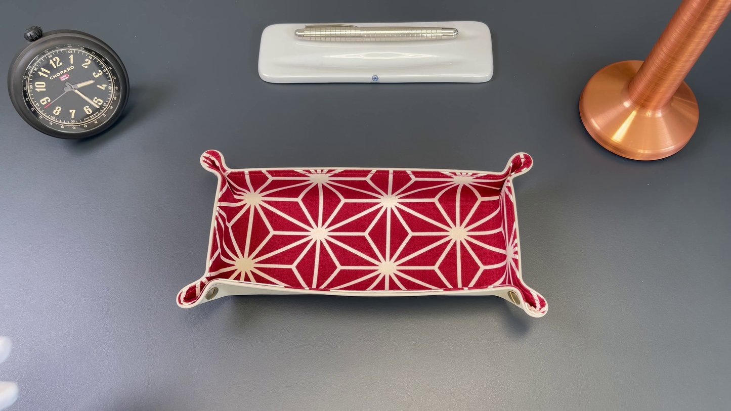 Exclusive watch and jewelry tray – Handmade unique pieces, model "Big Asanoha", 24 x 12