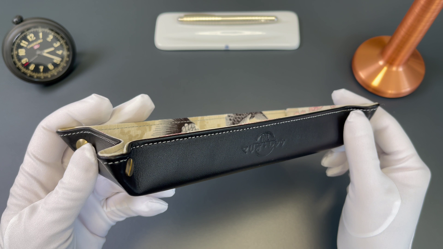 Exclusive watch and jewelry tray – handmade unique pieces, model "Kois - Light Beige", 24 x 12