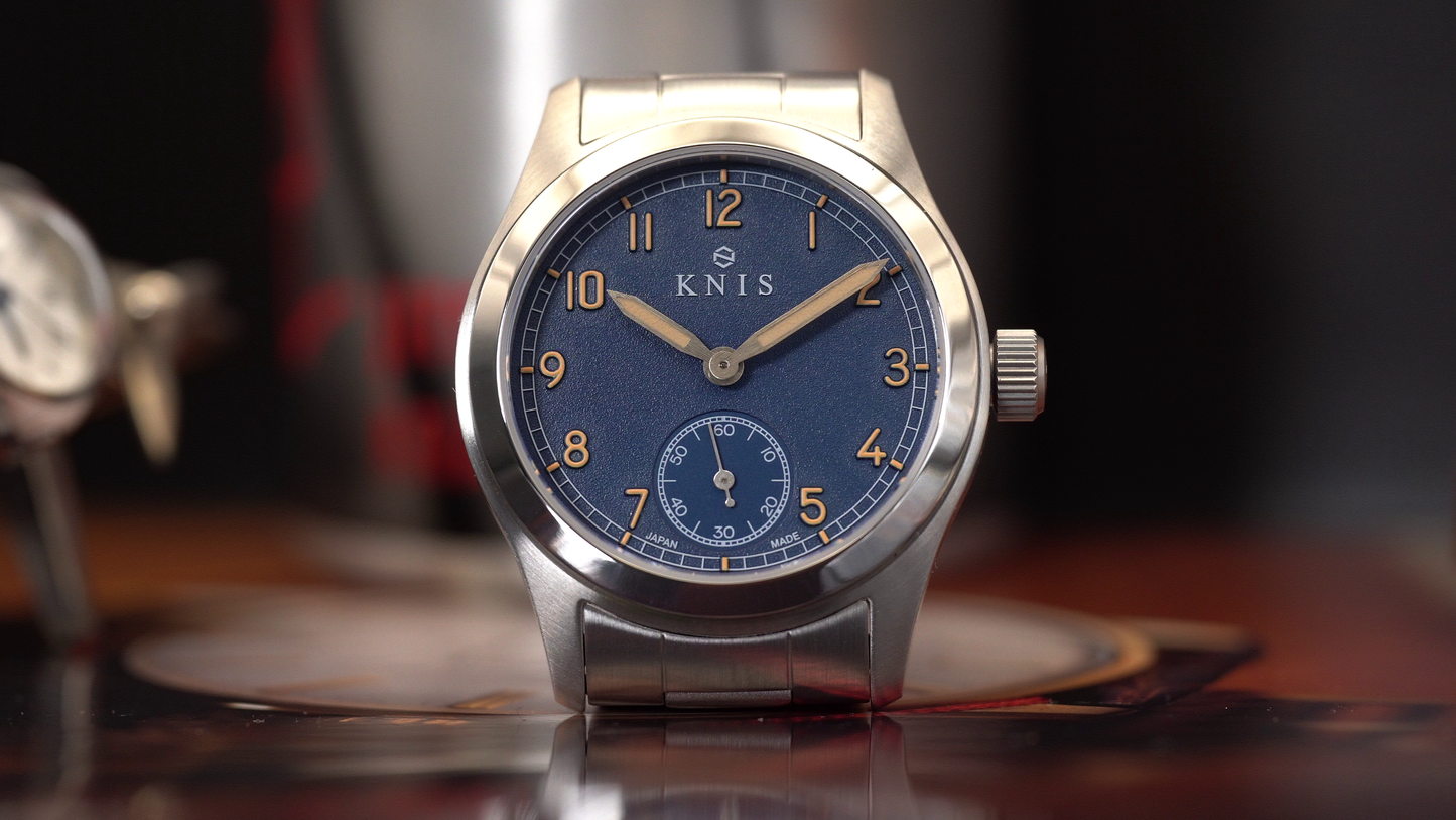 KNIS Retro Military Blue Dial 38mm