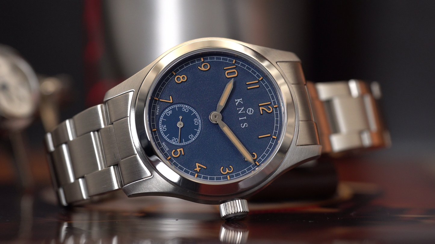 KNIS Retro Military Blue Dial 38mm