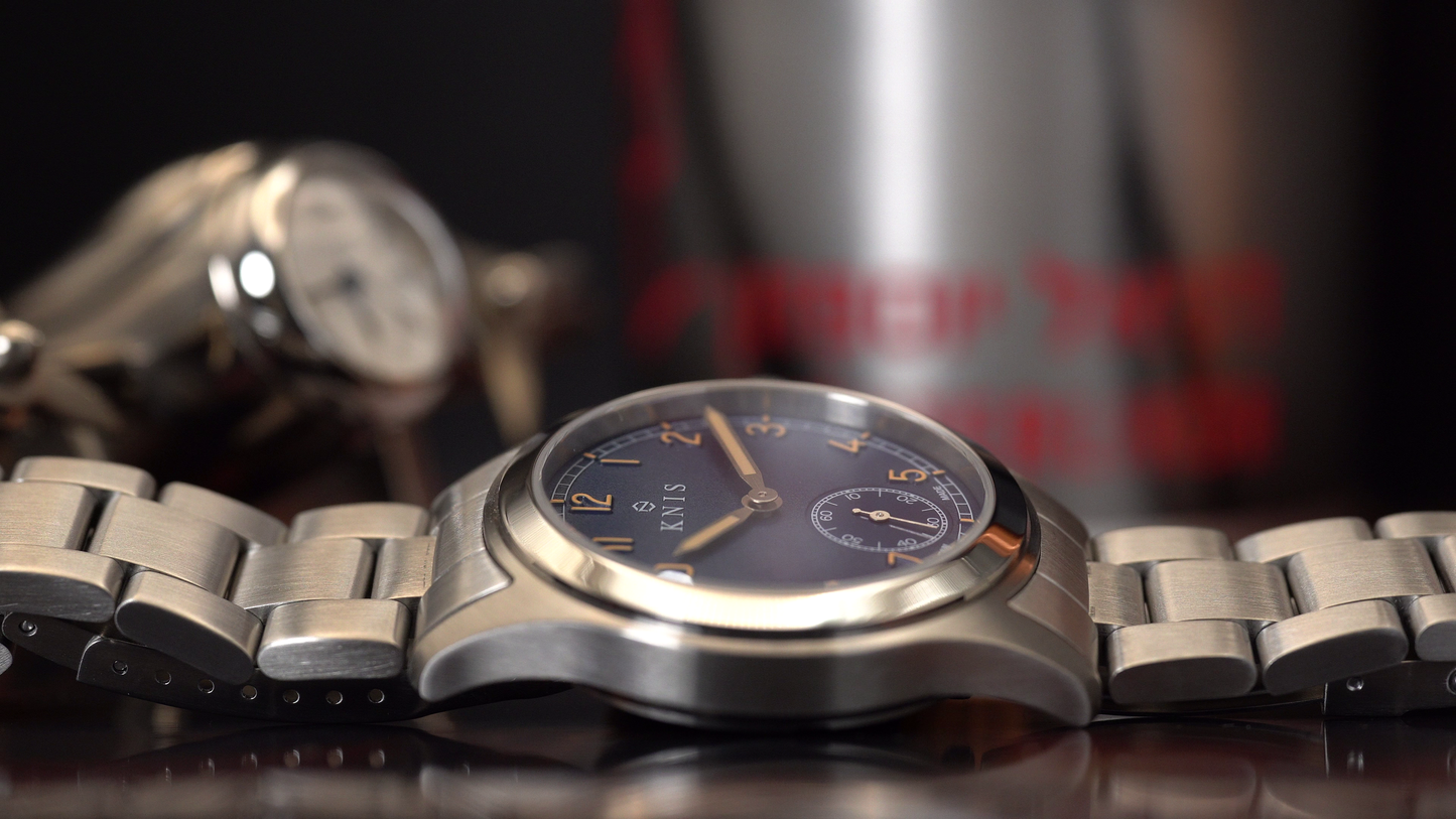KNIS Retro Military Blue Dial 38mm