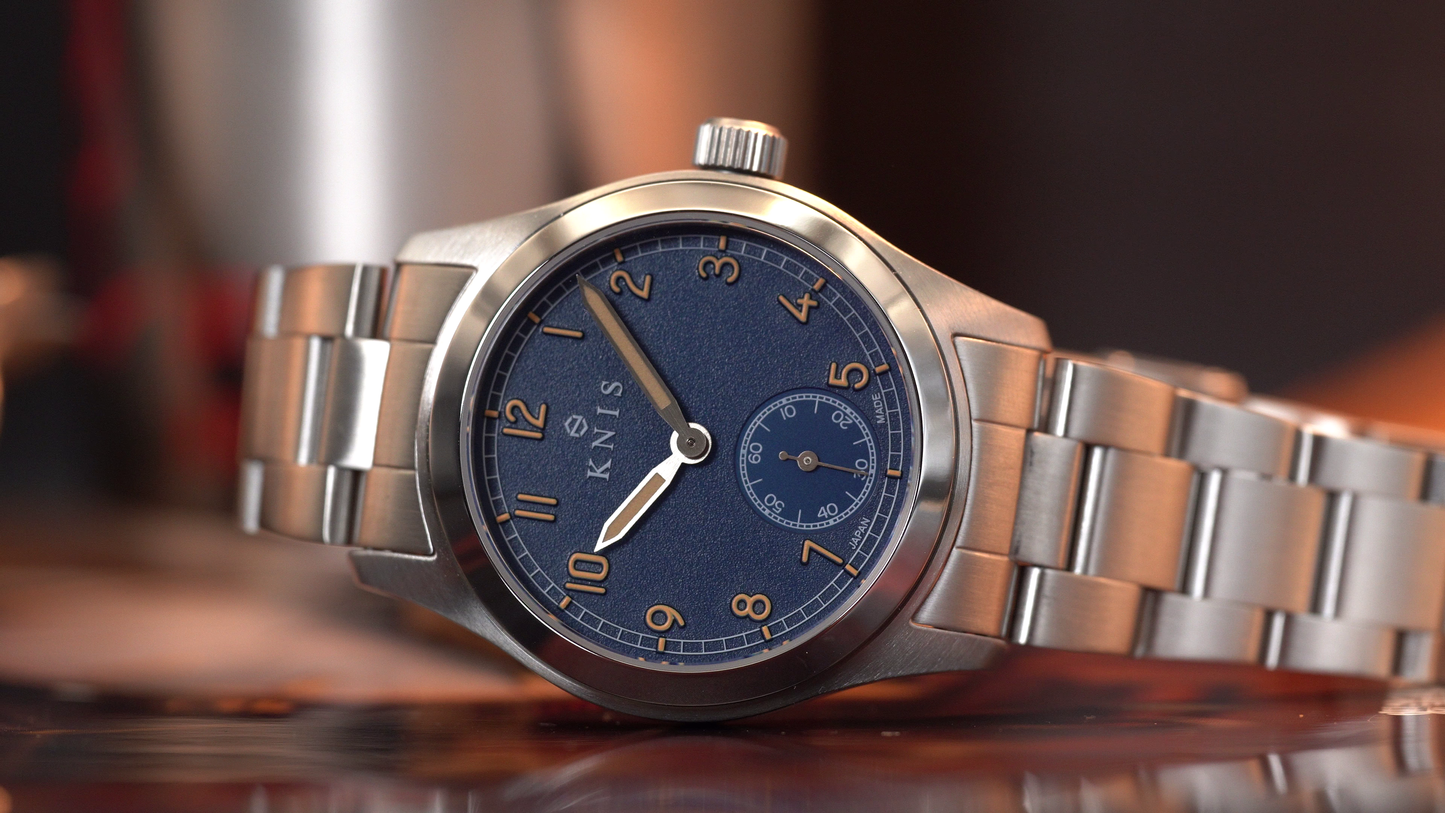 KNIS Retro Military Blue Dial 38mm