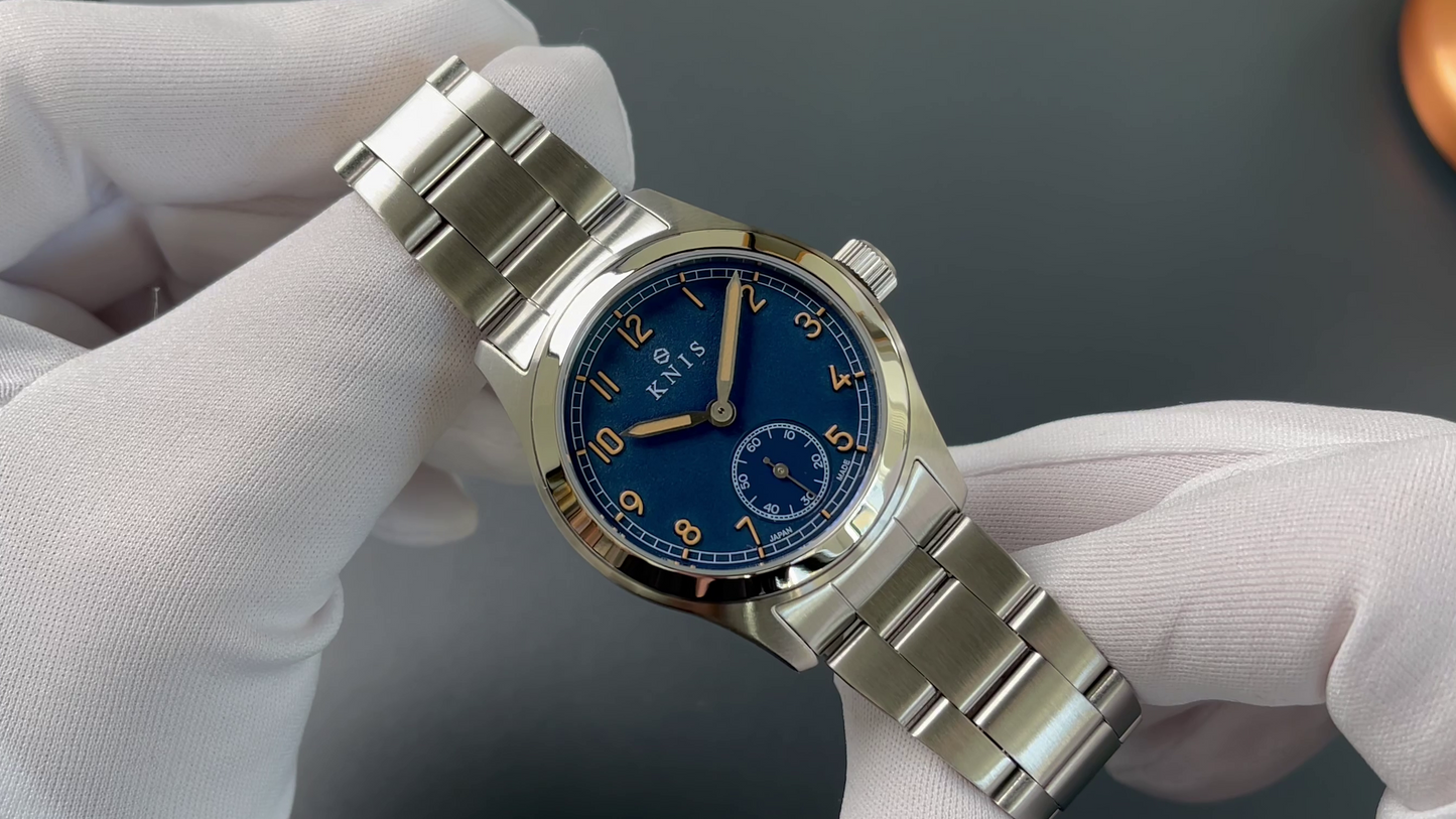 KNIS Retro Military Blue Dial 38mm