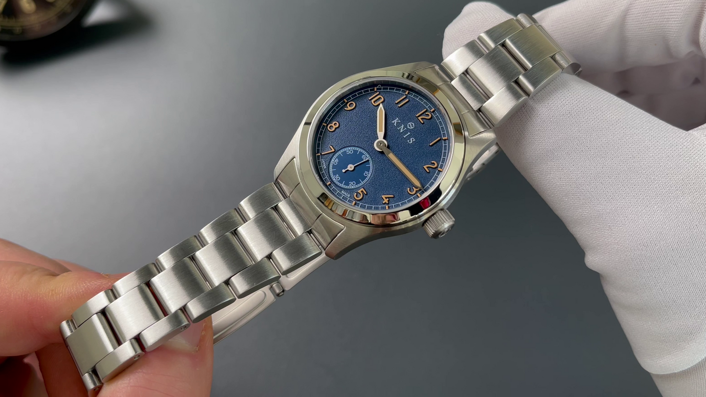 KNIS Retro Military Blue Dial 38mm