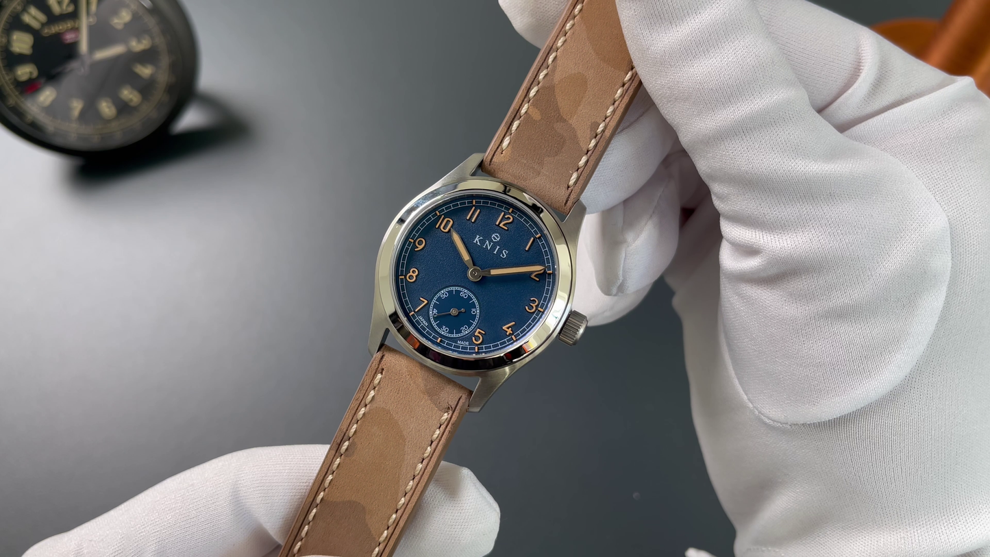 KNIS Retro Military Blue Dial 38mm
