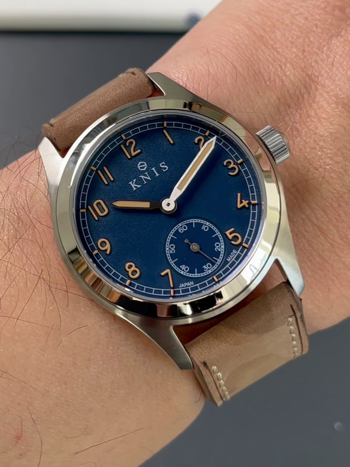 KNIS Retro Military Blue Dial 38mm