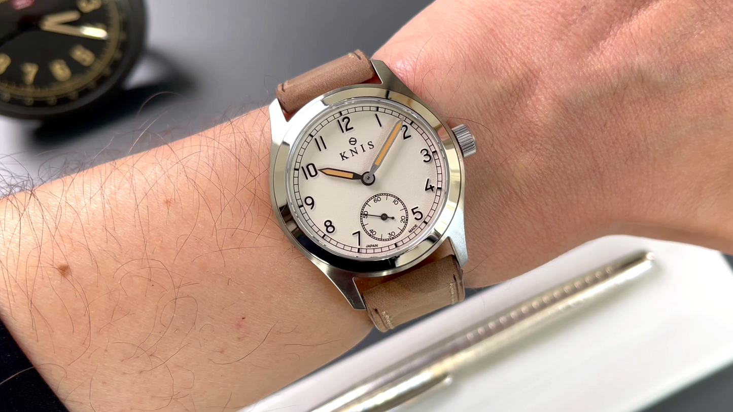 KNIS Retro Military Off White Dial 38 mm