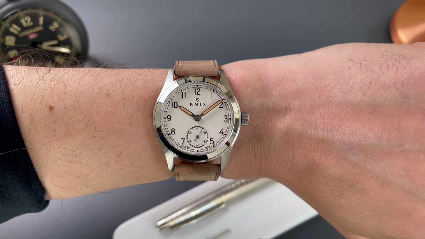 KNIS Retro Military Off White Dial 38 mm