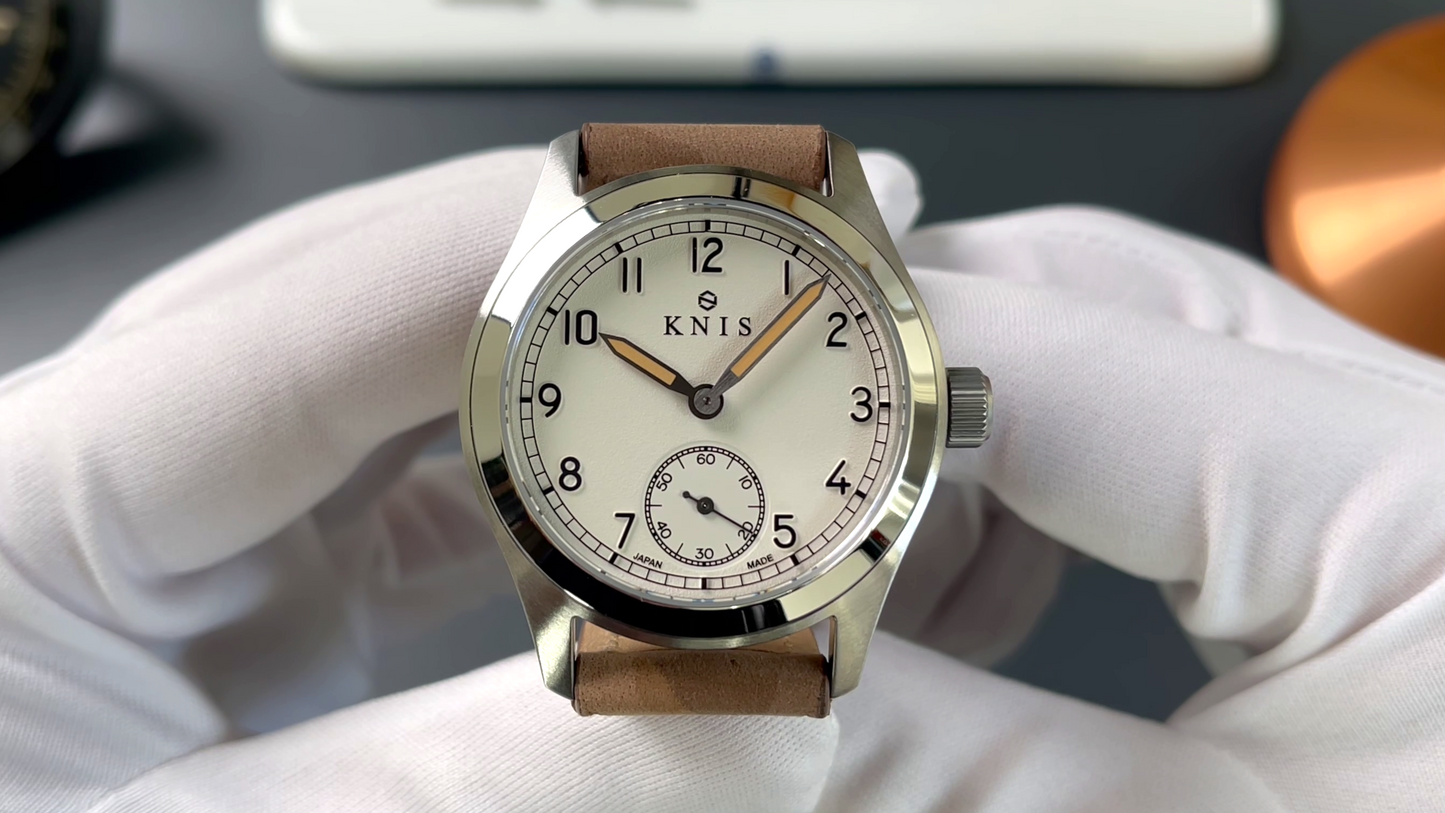 KNIS Retro Military Off White Dial 38 mm