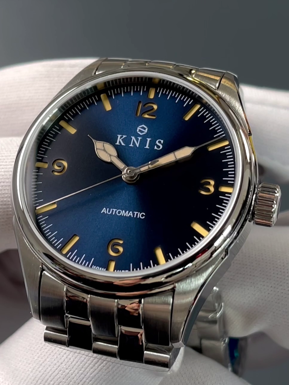 KNIS Automatic Retro Modern Super Luminova Blue 38 mm