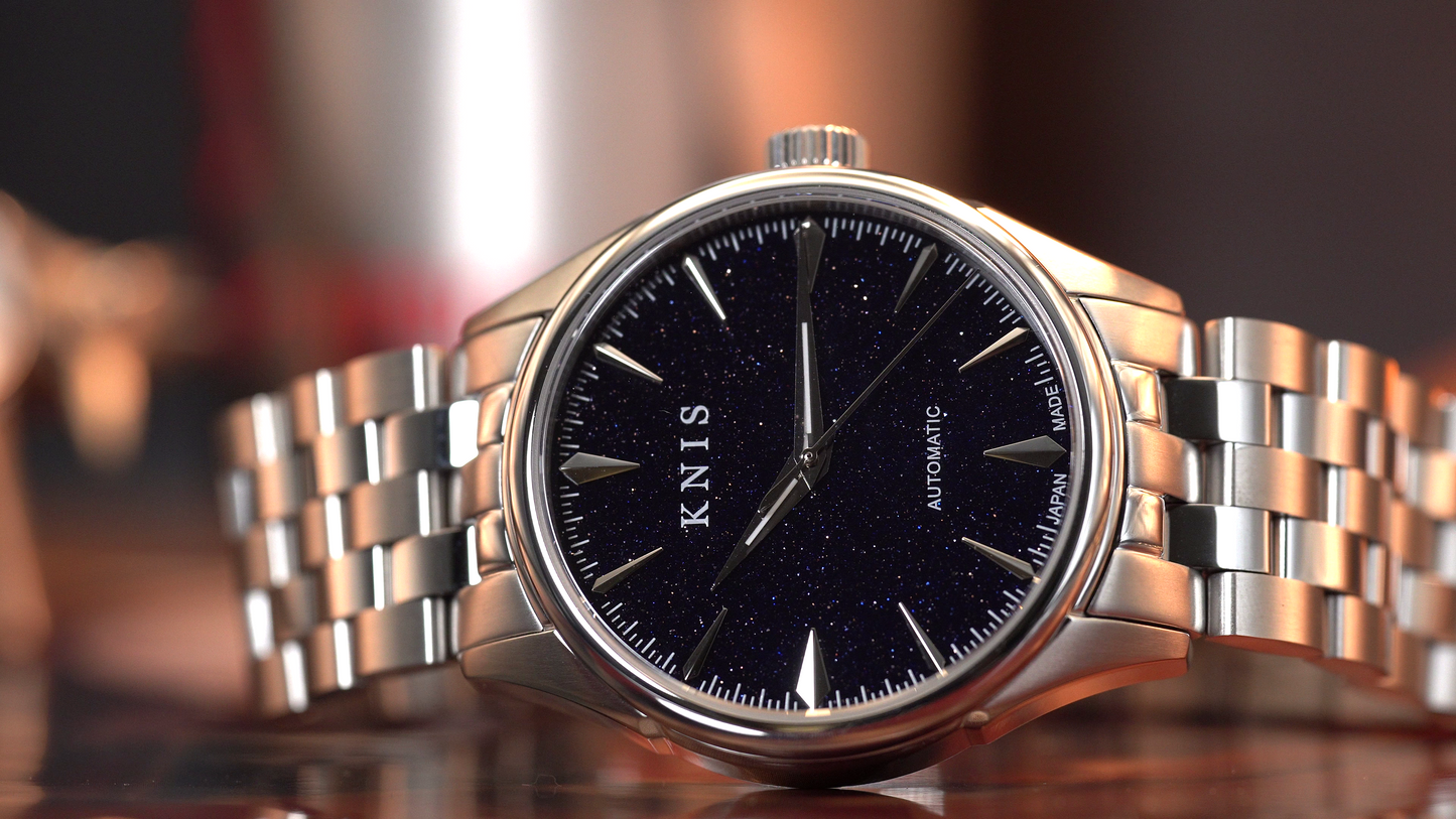 KNIS Automatic Aventurine Silver Dial 38 mm