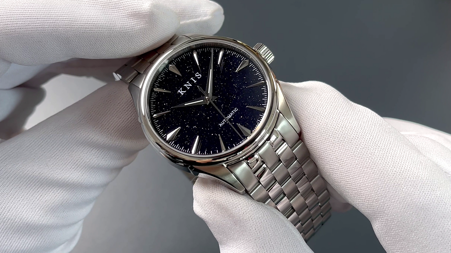 KNIS Automatic Aventurine Silver Dial 38 mm