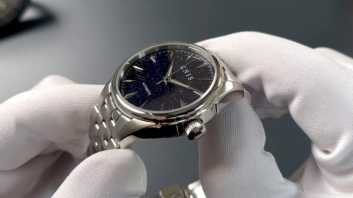 KNIS Automatic Aventurine Silver Dial 38 mm