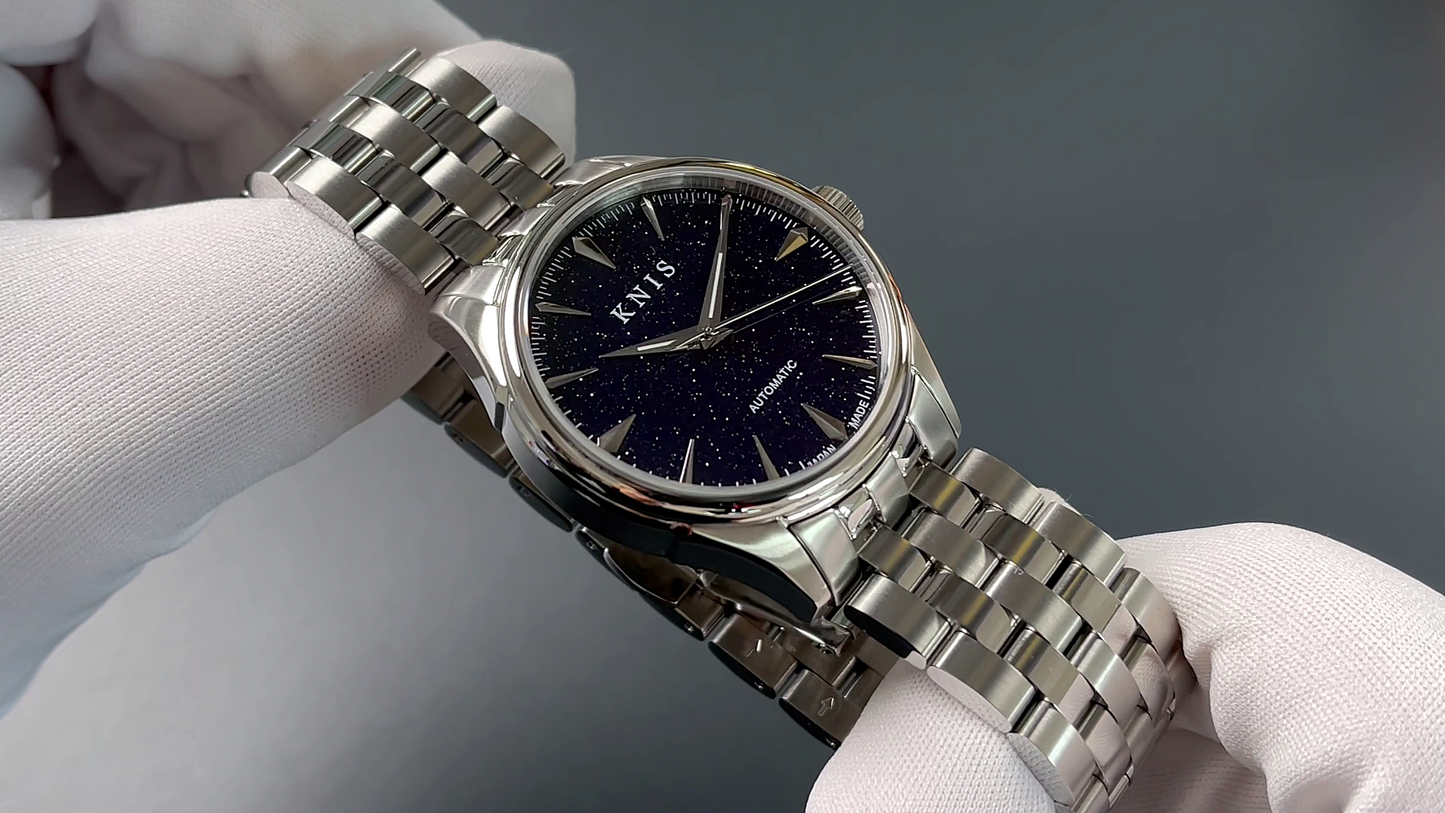 KNIS Automatic Aventurine Silver Dial 38 mm
