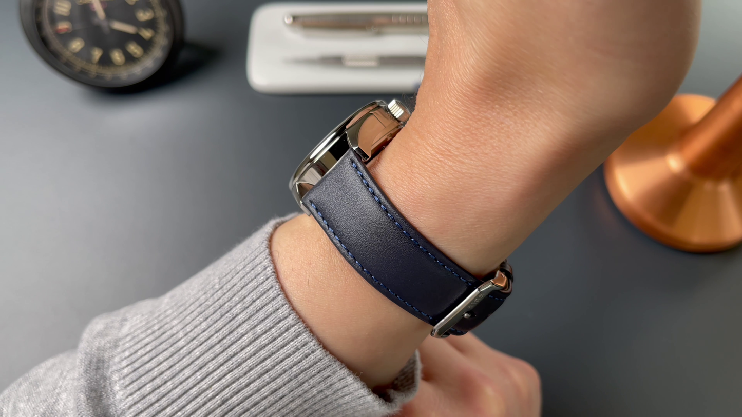 RIOS1931 Calfskin strap 20mm - ocean blue - length M