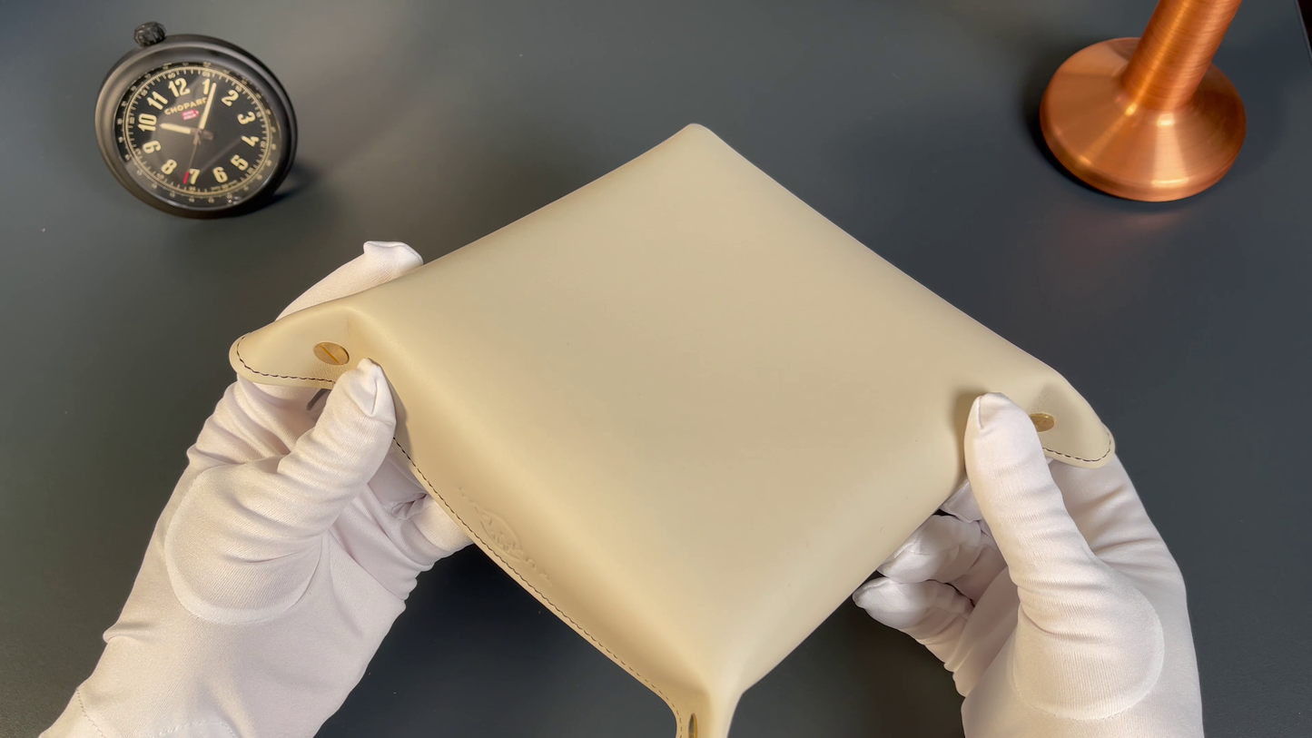 Plateau exclusif pour montres et bijoux – pièces uniques fabriquées à la main, modèle « Kois - Bleu marine », 20 x 20