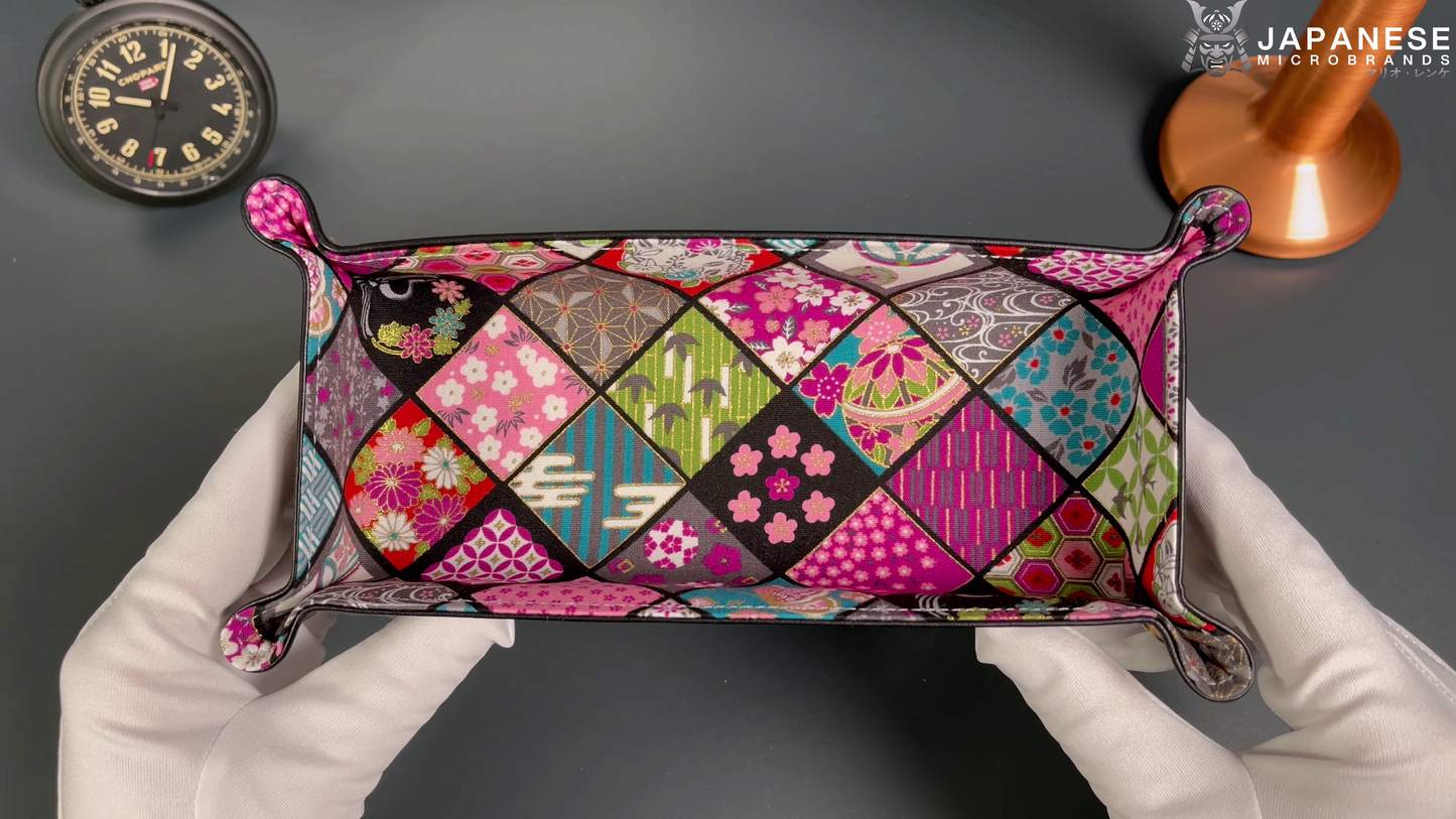 Plateau exclusif pour montres et bijoux – Modèle Japan Patchwork 24 x 12