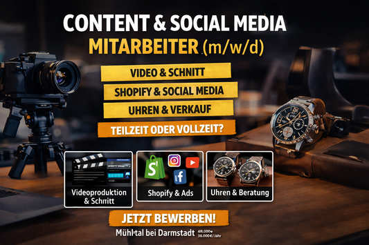 Stellenanzeige: Content & Social Media Mitarbeiter (m/w/d)