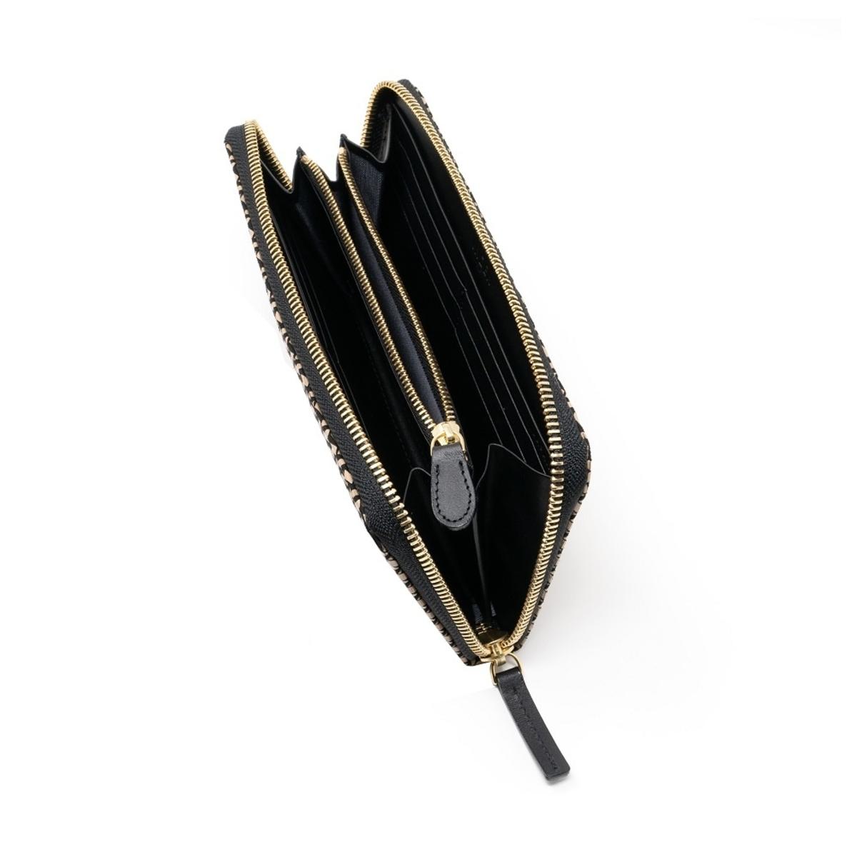 INDEN Zipped Coin Purse (Large) „Chevron-S“ – BK x IV