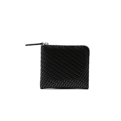 INDEN Zipped Coin Purse (Large) „Chevron-S“ – BK x BK