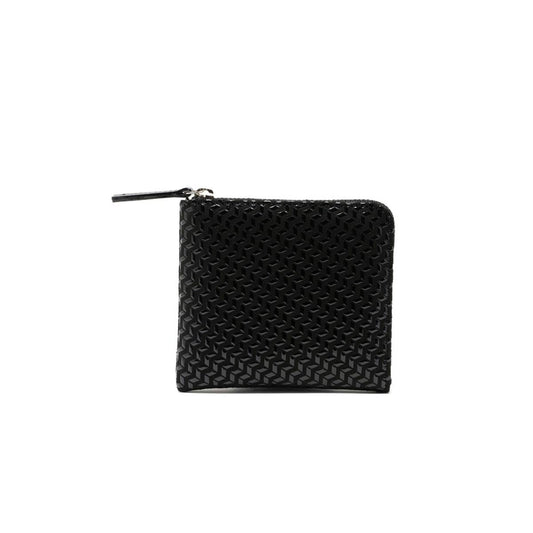 INDEN Zipped Coin Purse (Large) „Chevron-S“ – BK x BK