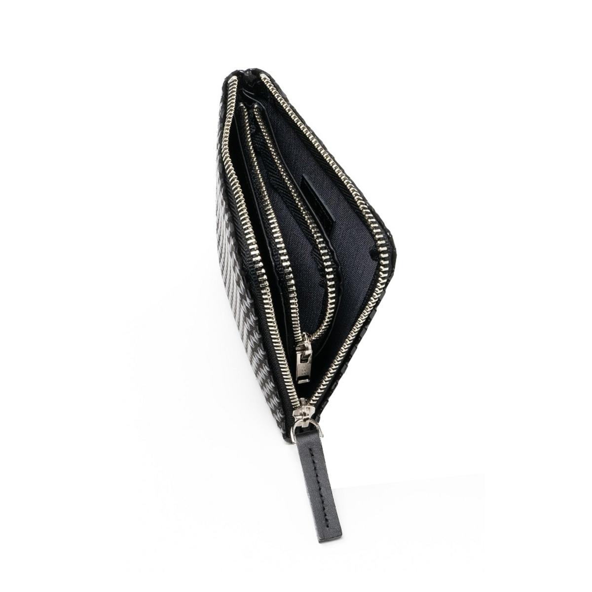 INDEN Zipped Coin Purse (Large) „Chevron-S“ – BK x BK